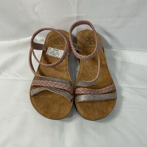 Daisy Fuentes Tan Braided Sandals